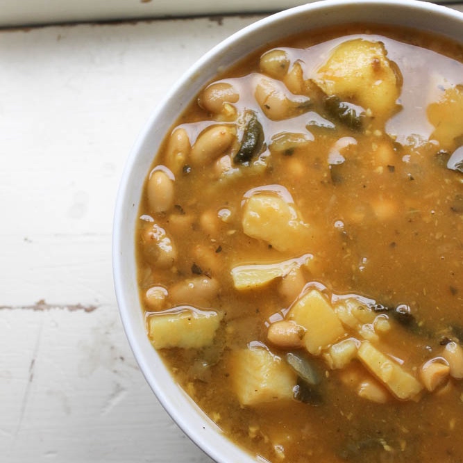 Slow Cooker White Bean and Potato Soup | Simple Sweets & Treats